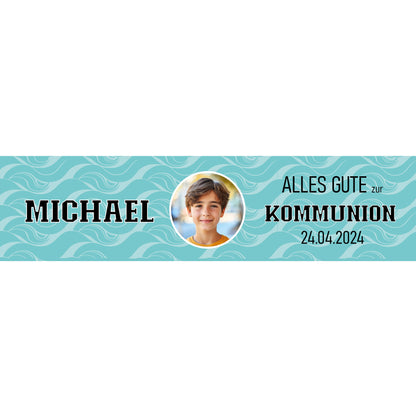 Banner Jugendweihe, Konfirmation, Kommunion 200x50 cm - neutral- individuell