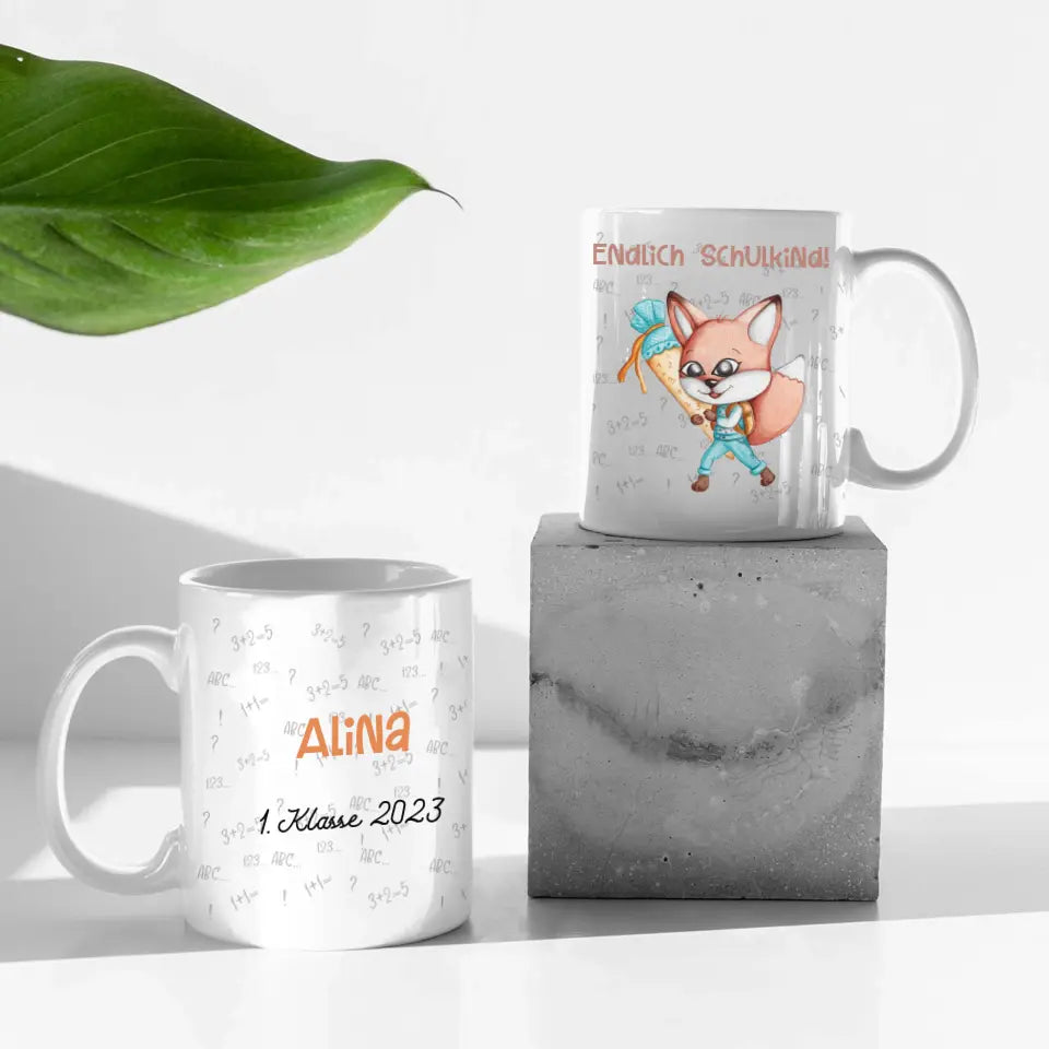 Einschulung Tasse Fuchs